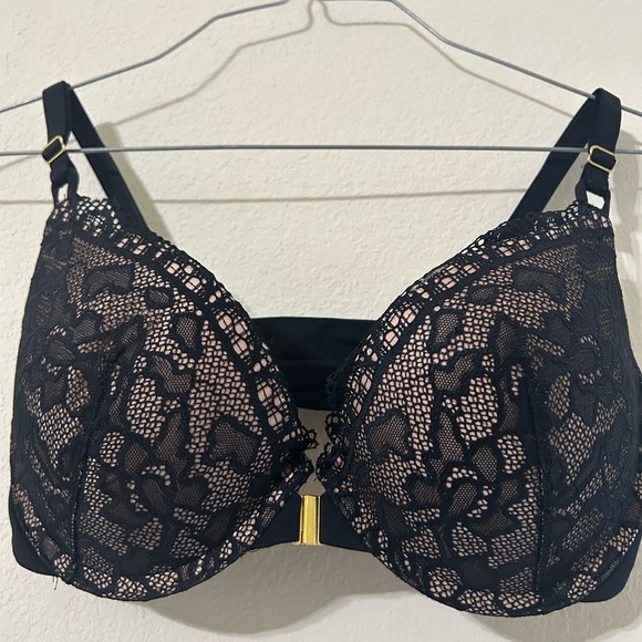 NWT SOMA EMBRACEABLE Push-Up Front-Close Bra  Lace Black Size 32DD Soft Stretch - Picture 7 of 9